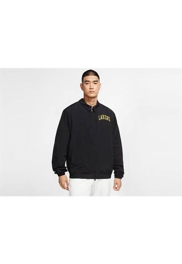 Kurtka uniwersalna męska Nike Nba Los Angeles Lakers Essential Lightweight. Kolor: czarny. Materiał: syntetyk. Sport: bieganie