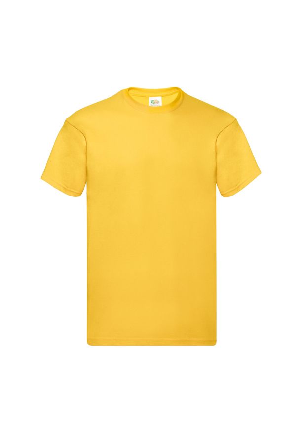 FRUIT OF THE LOOM - Oryginalna Koszulka Męska. Kolor: żółty, pomarańczowy, wielokolorowy