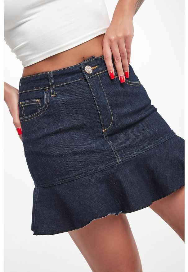Liu Jo - Spódnica jeansowa mini LIU JO. Materiał: jeans