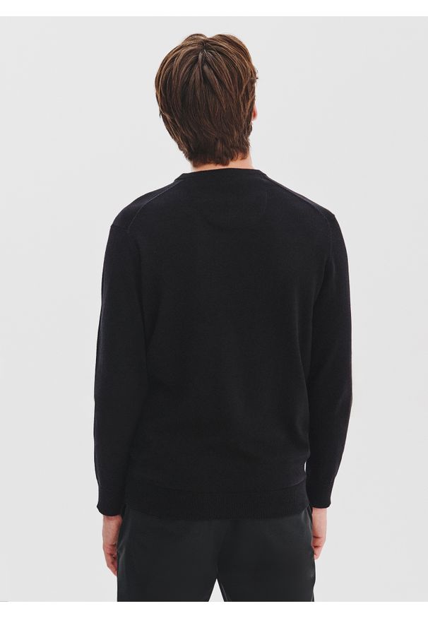 Pako Lorente - PAKO LORENTE - Czarny sweter męski v-neck. Kolor: niebieski, czarny. Materiał: bawełna. Sezon: jesień