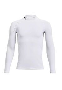 Bluza turystyczna dla dzieci Under Armour Rival Logo Full Zip Fleece. Kolor: biały. Materiał: poliester
