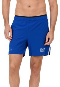 EA7 Emporio Armani - EA7 Niebieskie męskie kąpielówki Bermudas, Rozmiar XL. Kolor: niebieski #4