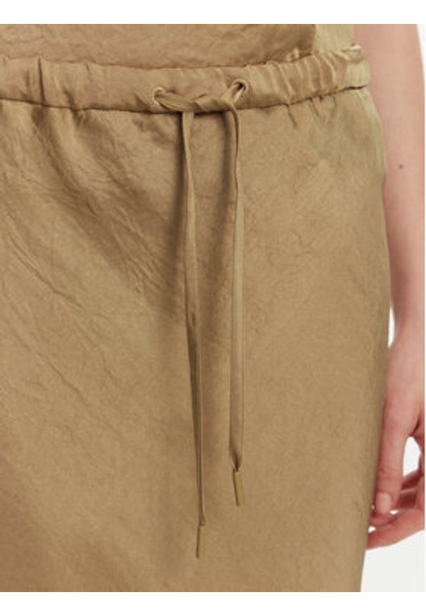 Marella Spódnica midi No 2513101055 Beżowy Regular Fit. Kolor: beżowy. Materiał: acetat, satyna