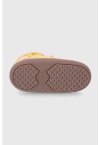Inuikii - Śniegowce. Nosek buta: okrągły. Zapięcie: sznurówki. Kolor: żółty. Materiał: guma, wełna