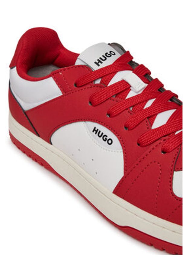 Hugo - HUGO Sneakersy Hadrian 50541700 Czerwony. Kolor: czerwony. Materiał: skóra