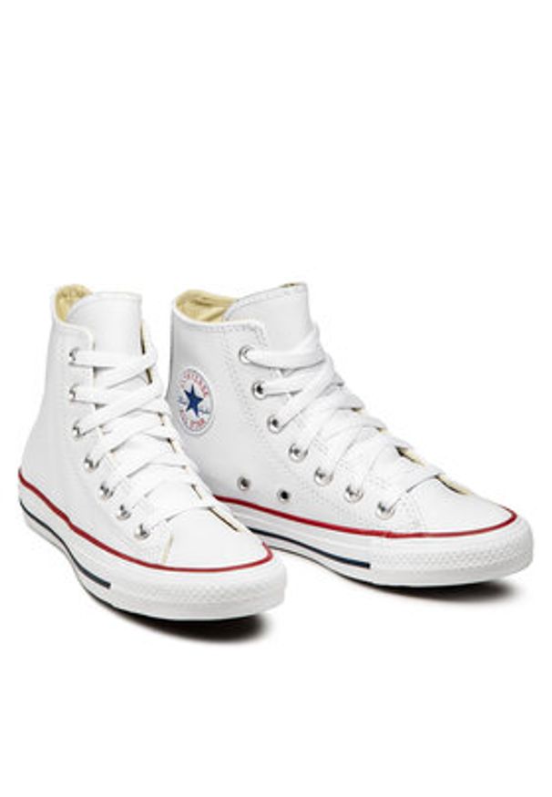 Converse Trampki Chuck Taylor All Star HI 132169C Biały. Kolor: biały. Materiał: skóra