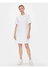 Armani Exchange Sukienka codzienna 3DYA89 YJFHZ 1000 Biały Regular Fit. Okazja: na co dzień. Kolor: biały. Materiał: bawełna. Typ sukienki: proste. Styl: casual #5