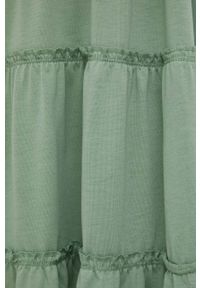 JDY sukienka kolor zielony midi rozkloszowana. Kolor: zielony. Materiał: tkanina. Typ sukienki: rozkloszowane. Długość: midi #2