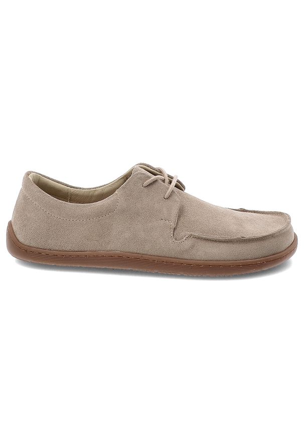 Szare Półbuty Armodo Skórzane Obuwie Damskie Barefoot. Okazja: na co dzień. Kolor: szary. Materiał: skóra. Styl: casual, elegancki