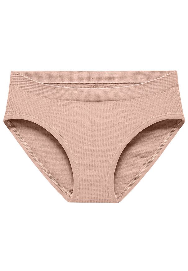 Intica - Figi prążkowane z elastyczną talią Reglindis. Kolor: beżowy. Materiał: prążkowany. Wzór: prążki