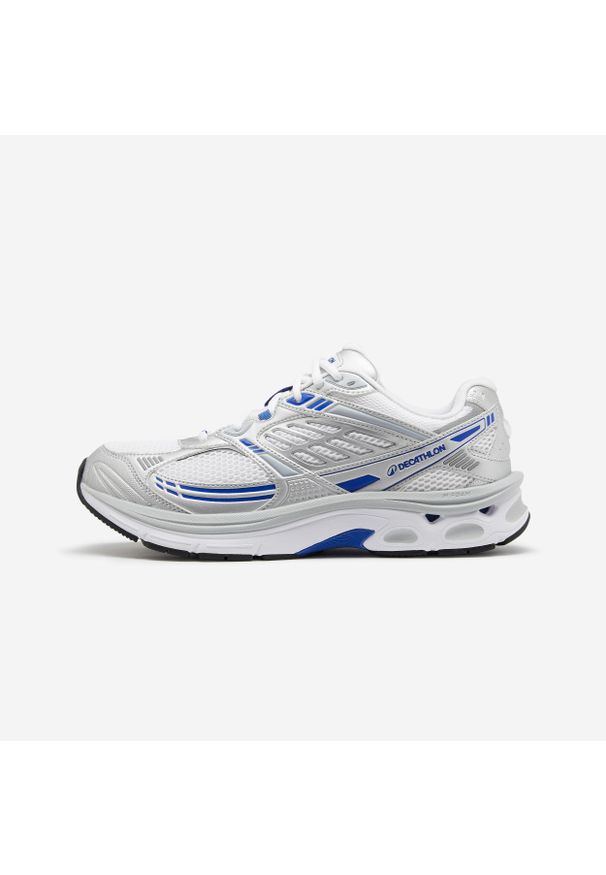 Decathlon - Buty sportowe damskie RR2K. Kolor: biały, niebieski, wielokolorowy. Materiał: kauczuk. Sport: bieganie, turystyka piesza