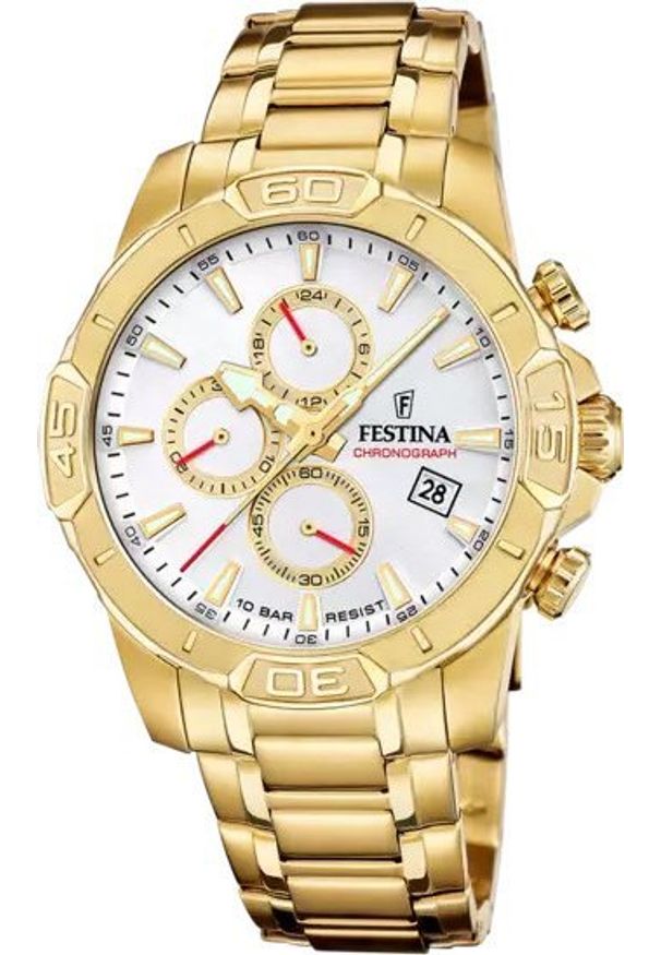 Zegarek Festina Zegarek męski Festina F20705-1 złoty. Kolor: złoty