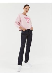 Guess Bluza W3BQ11 K9Z21 Różowy Regular Fit. Kolor: różowy. Materiał: syntetyk, bawełna