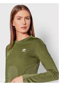 Adidas - adidas Bluzka Always Original HF2091 Zielony Tight Fit. Kolor: zielony. Materiał: syntetyk #5