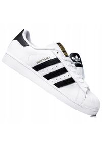 Buty damskie sportowe Adidas SUPERSTAR. Kolor: biały, wielokolorowy, czarny, żółty. Model: Adidas Superstar. Sport: turystyka piesza #1
