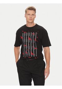Hugo - HUGO T-Shirt Digraph 50542581 Czarny Oversize. Kolor: czarny. Materiał: bawełna #1
