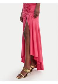 Just Cavalli Sukienka koktajlowa 80PAOB01 CJB04 Różowy Slim Fit. Kolor: różowy. Materiał: syntetyk. Styl: wizytowy #5