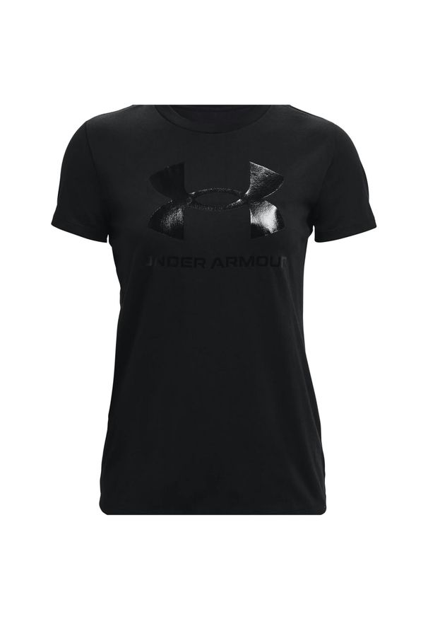 Under Armour - Damska Koszulka Z Grafiką W Sportowym Stylu. Kolor: czarny