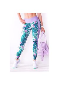 2SkIN - Legginsy sportowe w kwiaty damskie 2skin NATURE. Kolor: wielokolorowy. Materiał: poliester, elastan. Wzór: kwiaty #1