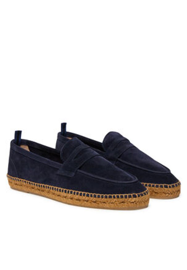 Castañer Espadryle Nacho T/186 23417 Granatowy. Kolor: niebieski. Materiał: zamsz, skóra