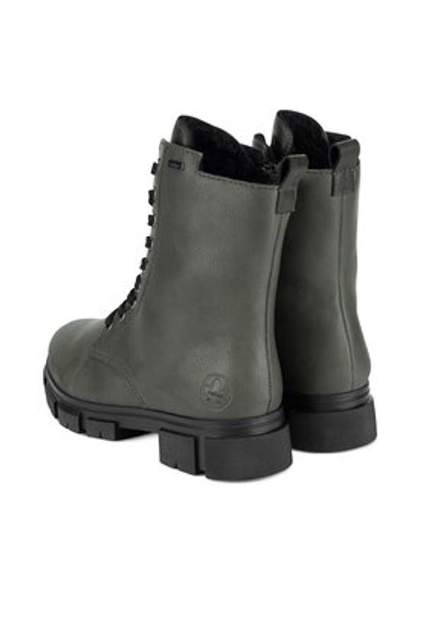 Rieker Botki Y7102-52 Zielony. Kolor: zielony. Materiał: materiał
