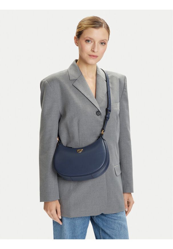 Pinko - PINKO Torebka Half Moon Mini Fl Al 25-26 PLTT 102790 A0F1 Granatowy. Kolor: niebieski. Materiał: skórzane