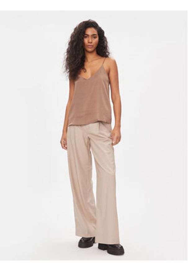 Marella Top Orda 2413161041200 Brązowy Regular Fit. Kolor: brązowy. Materiał: syntetyk