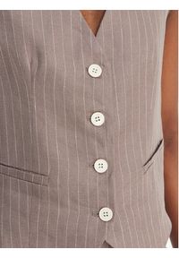 Eleh Kamizelka garniturowa SS260027 Szary Oversize. Kolor: szary. Materiał: len #4