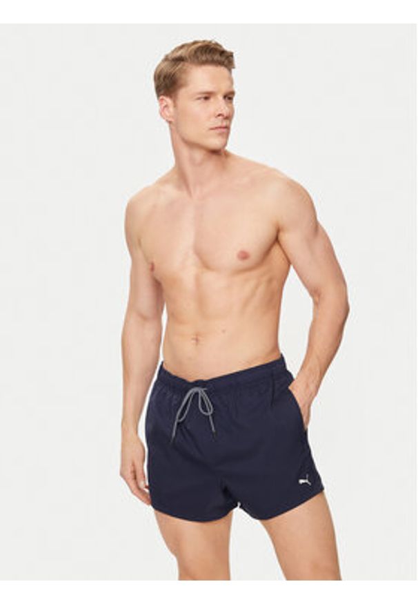 Puma Szorty kąpielowe 907658 Granatowy Regular Fit. Kolor: niebieski. Materiał: syntetyk