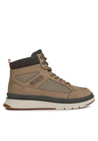 Palladium Sneakersy Pallasider Mid Cuff 08878-377-M Khaki. Kolor: brązowy. Materiał: skóra