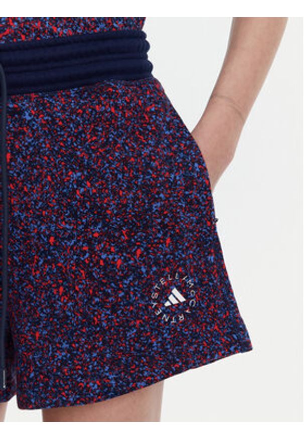 Adidas by Stella McCartney - adidas by Stella McCartney Szorty sportowe Printed JG3608 Granatowy Loose Fit. Kolor: niebieski. Materiał: bawełna