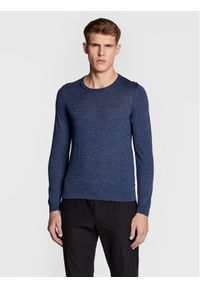 BOSS - Boss Sweter Leno-P 50468239 Granatowy Slim Fit. Kolor: niebieski. Materiał: wełna #1