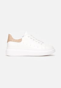 Renee - Biało-Beżowe Sneakersy Therian. Kolor: biały #3