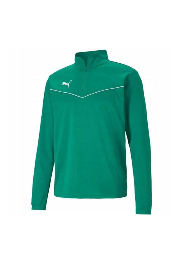Puma - Męska Bluza Team Rise. Kolor: zielony