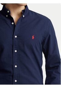 Polo Ralph Lauren Koszula 710767828003 Granatowy Slim Fit. Typ kołnierza: polo. Kolor: niebieski. Materiał: bawełna #6