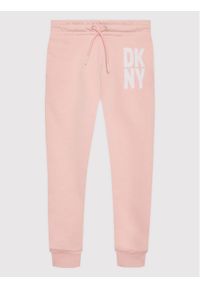 DKNY Spodnie dresowe D34A70 M Różowy Regular Fit. Kolor: różowy. Materiał: bawełna #1