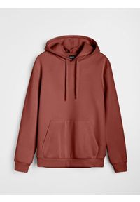 Sinsay - Bluza z kapturem basic - czerwony. Typ kołnierza: kaptur. Kolor: czerwony
