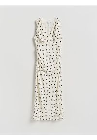 Reserved - Sukienka midi w grochy - wielobarwny. Materiał: tkanina. Wzór: grochy. Długość: midi #1