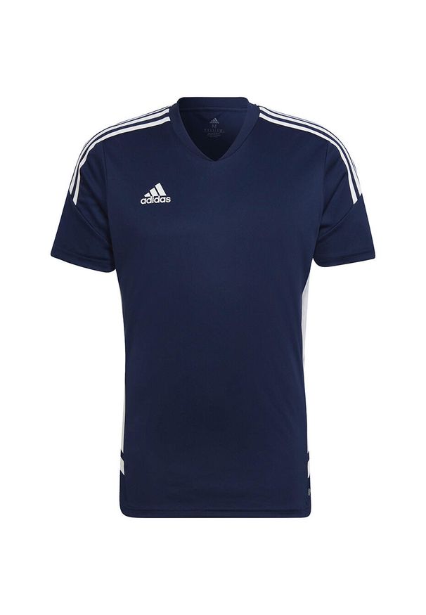 Adidas - Koszulka męska adidas Condivo 22 Jersey V-neck. Kolor: niebieski, wielokolorowy, biały. Materiał: jersey