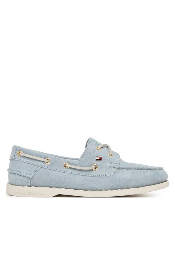 TOMMY HILFIGER - Tommy Hilfiger Mokasyny FW0FW09338 Błękitny. Kolor: niebieski. Materiał: skóra, zamsz