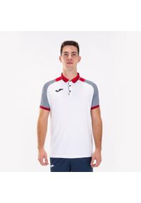 Koszulka polo do tenisa dla chłopców Joma Essential II. Typ kołnierza: polo. Kolor: biały, wielokolorowy, niebieski. Sport: tenis