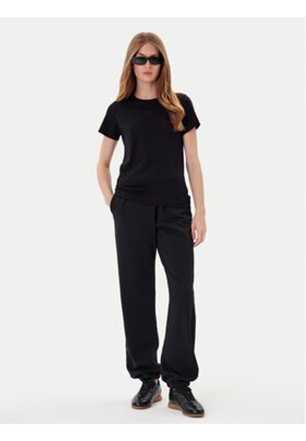 Pinko - PINKO Spodnie dresowe Pazzo 105508 A2RB Czarny Regular Fit. Kolor: czarny. Materiał: bawełna