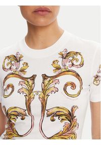 Versace Jeans Couture T-Shirt 78HAH6P8 Biały Slim Fit. Kolor: biały. Materiał: bawełna #5