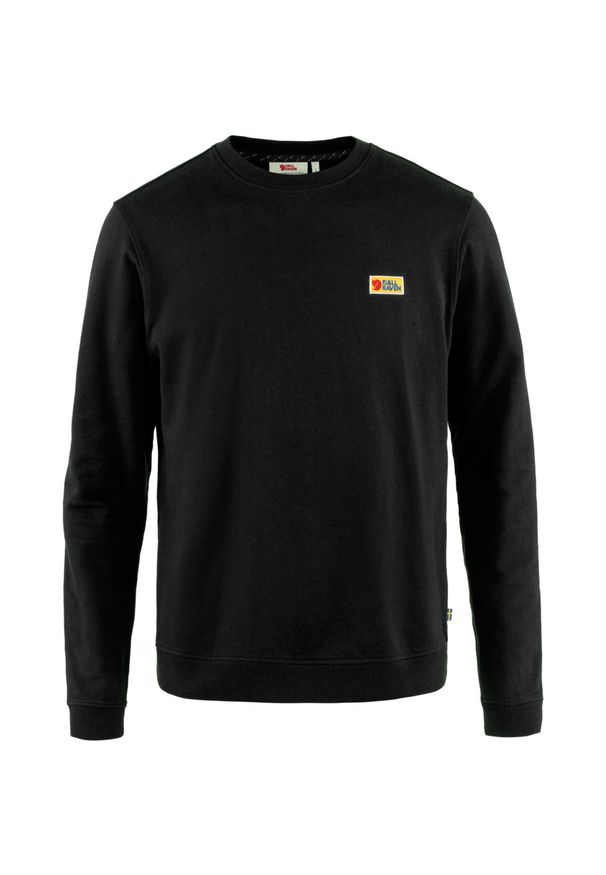 Fjällräven - Bluza bawełniana męska Fjallraven Vardag Sweater. Kolor: czarny. Materiał: bawełna