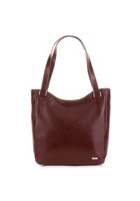 Skórzana torebka damska c.brązowa PAOLO PERUZZI Z-09-BR. Kolor: brązowy. Materiał: skórzane #1