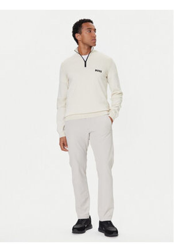 BOSS Sweter K_Hydro QZ-1 50541953 Biały Regular Fit. Kolor: biały. Materiał: bawełna