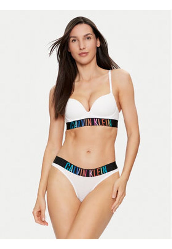 Calvin Klein Underwear Biustonosz push-up 000QF7836E Biały. Kolor: biały. Materiał: bawełna. Rodzaj stanika: push-up