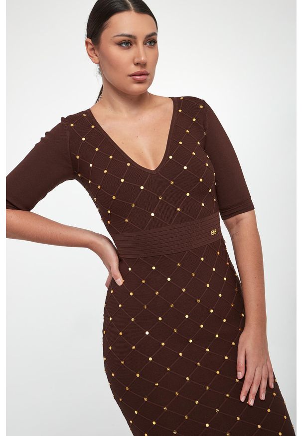 Elisabetta Franchi - Sukienka dzianinowa ELISABETTA FRANCHI. Materiał: dzianina