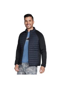 skechers - Kurtka Męska Skechers GOshield Hybrid Jacket 2.0. Kolor: czarny. Materiał: puch, poliester, materiał. Sport: turystyka piesza