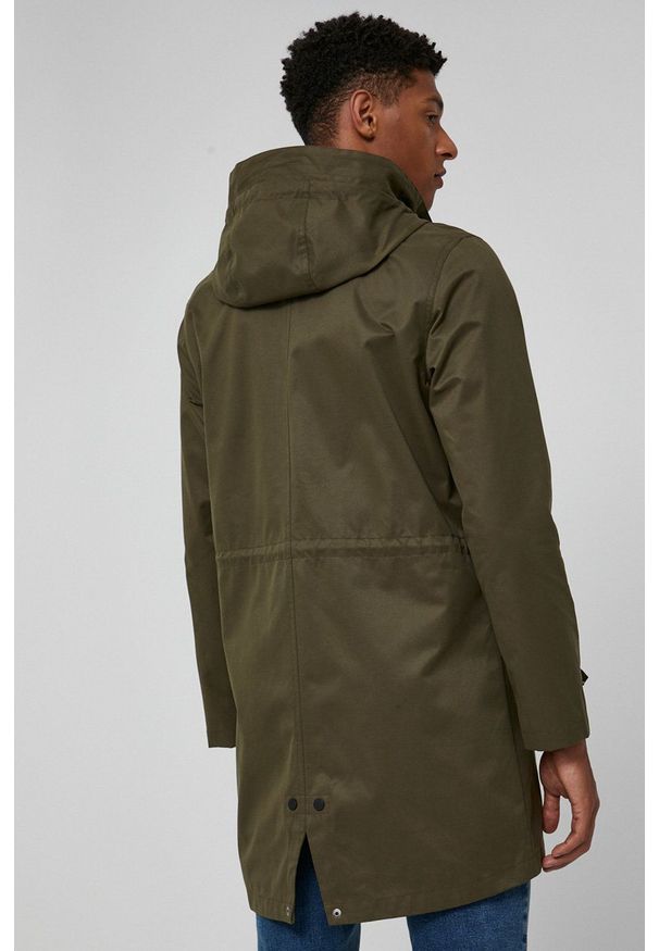 medicine - Medicine - Parka Basic. Okazja: na co dzień. Typ kołnierza: kaptur. Kolor: zielony. Styl: casual